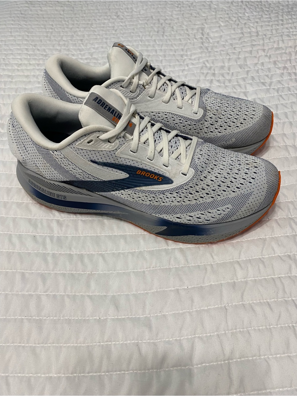Brooks Adrenaline GTS Light Gray Blue with Orange Accents